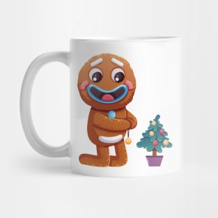 Christmas Sticker, Ginger Man Sticker Mug